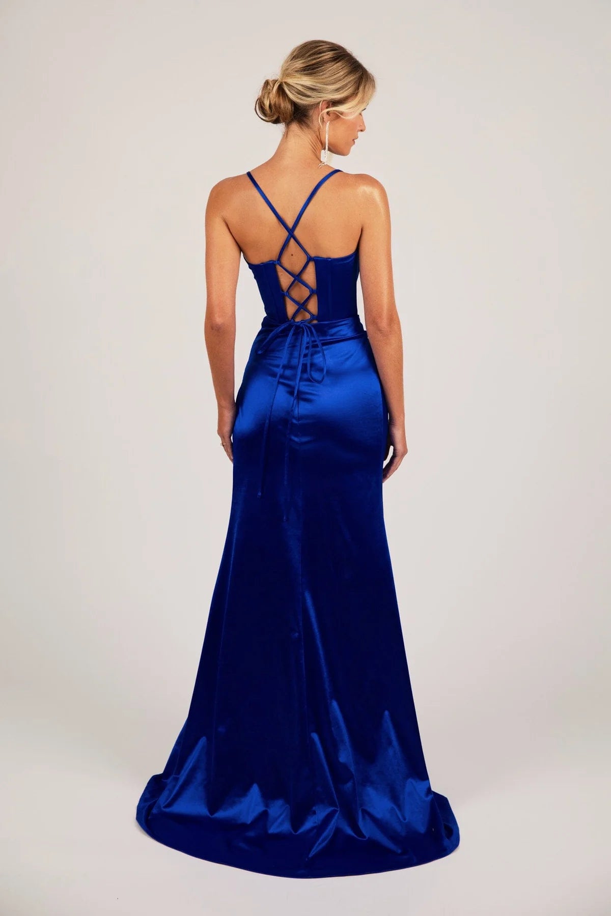 Noodz Boutique Shante Corset Gown Cobalt