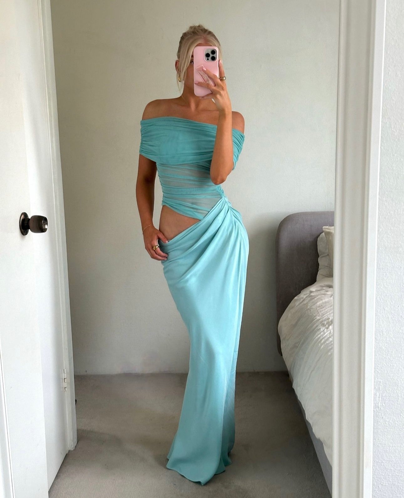 Benni Nico Gown Aqua