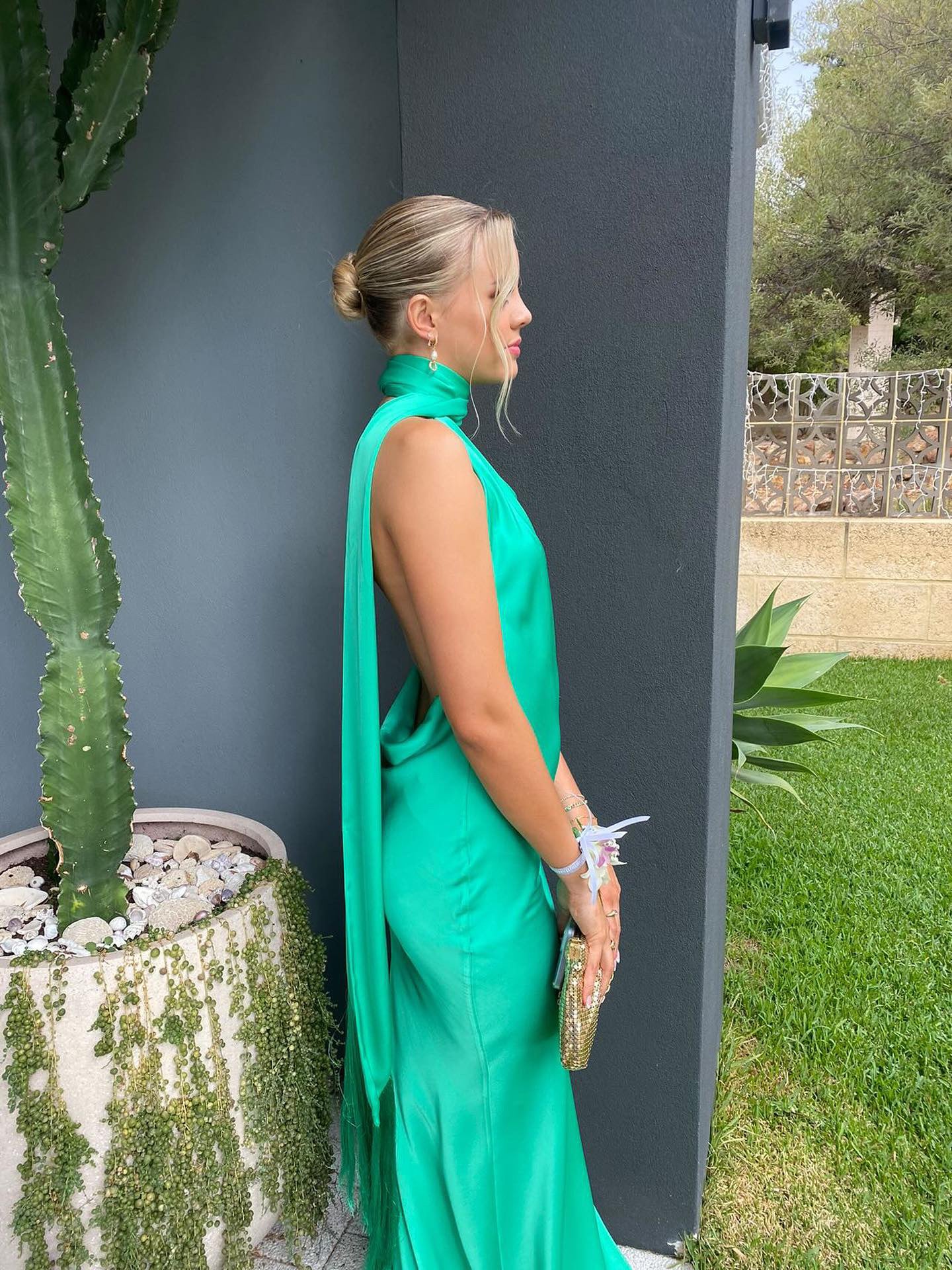 Green rat clearance and boa dress